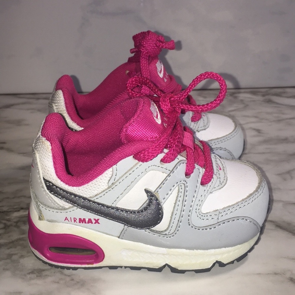 NIKE AIR MAX COMMAND TODDLER pink grey size 4 htf